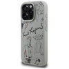 Etui Karl Lagerfeld Grained Pattern &    Logo MagSafe do iPhone 16 Pro Max szary