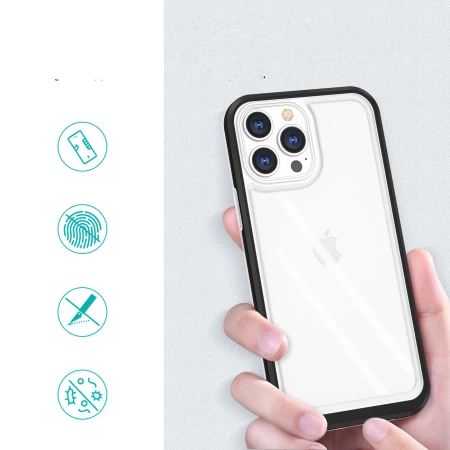 HURTEL ETUI POKROWIEC CASE ŻELOWY DO IPHONE 13 PRO MAX CLEAR 3IN1 Z RAMKĄ