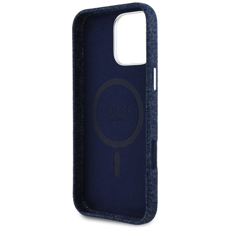 GUESS ETUI POKROWIEC MAGNETYCZNY DO MAGSAFE IPHONE 16 PRO MAX DENIM LOGO