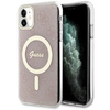 Etui Guess GUHMN61H4STP na iPhone 11 - różowe 4G MagSafe
