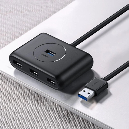 UGREEN ROZDZIELACZ HUB USB 3 2 GEN 1 4X USB DO LAPTOP PC MACBOOK CZARNY