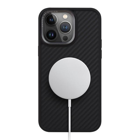 UNIQ etui Keva iPhone 15 Pro 6.1" Magclick Charging czarny/carbon black