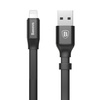 Baseus Nimble płaski kabel przewód USB / Lightning z uchwytem 2A 0,23M czarny (CALMBJ-B01)