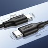 Ugreen kabel USB Typ C do ładowania i transferu danych 3A 1,5m czarny (US286)