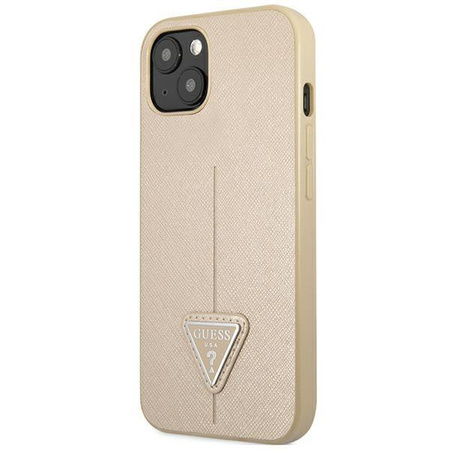 Guess GUHCP14MPSATLE iPhone 14 Plus 6,7" beżowy/beige hardcase SaffianoTriangle Logo