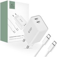 TECH-PROTECT ŁADOWARKA 2-PORTOWA PD 35W DO IPHONE 11 12 13 SZYBKA ŁADOWARKA