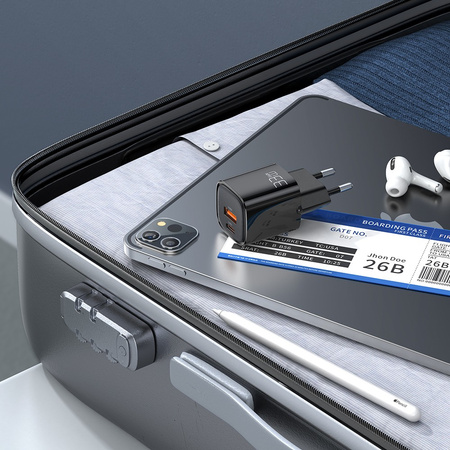 Ładowarka do telefonu /Tabletu Mcdodo Nano GaN 2X USB/USB-C PD QC - 33W Czarna