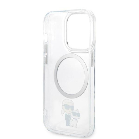 Etui Karl Lagerfeld KLHMP14LHNKCIT na iPhone 14 Pro hardcase - przezroczyste Iconic Karl&Choupette Magsafe