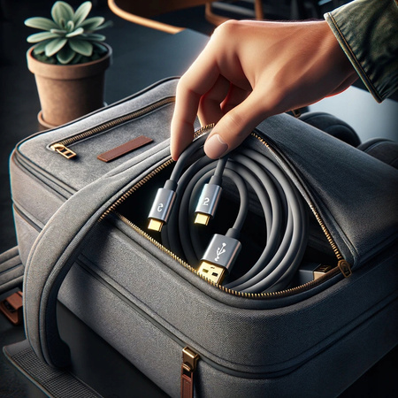 CO2 KABEL PRZEDŁUŻACZ USB-C SZYBKIE ŁADOWANIE USB TYP C 4K 10GBPS 100W 3M
