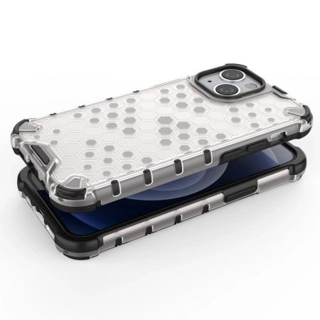 HURTEL ETUI PANCERNE DO IPHONE 13 MINI HONEYCOMB Z ŻELOWĄ RAMKĄ OCHRONNE