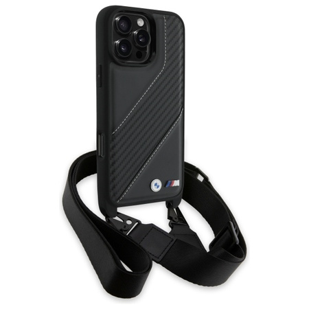 BMW BMHCP16X23PSCCK iPhone 16 Pro Max    6.9 czarny/black hardcase M Edition Carbon Stripe & Strap