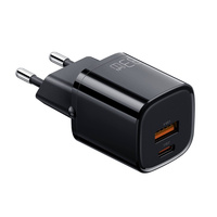 Ładowarka do telefonu /Tabletu Mcdodo Nano GaN  2X USB/USB-C PD QC - 33W Czarna