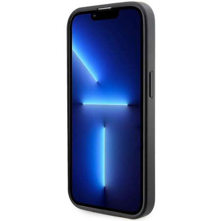 Etui Guess GUHMP14LP4RPSK na iPhone 14 Pro - czarne 4G Printed Stripes MagSafe