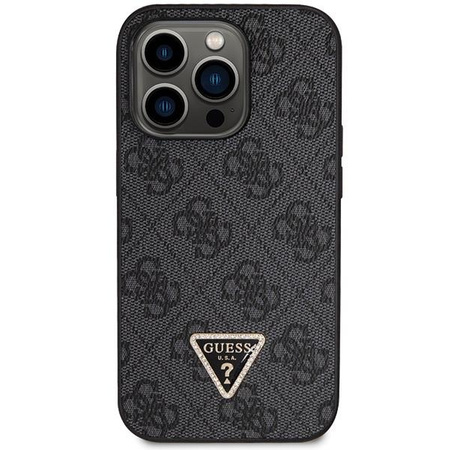 Etui Guess GUHCP14LP4TDSCPK na iPhone 14 Pro - czarne Crossbody 4G Metal Logo
