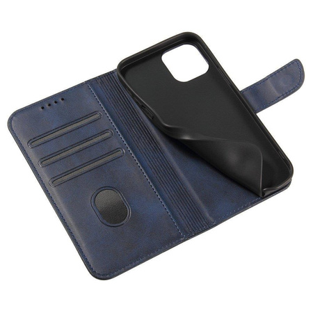 Magnet Case elegancki futerał etui pokrowiec z klapką i funkcją podstawki Xiaomi Redmi Note 11 Pro+ 5G (China) / 11 Pro 5G (China) / Mi11i HyperCharge / POCO X4 NFC niebieski