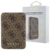 Guess Powerbank indukcyjny 15WGUPB5FP4EMGW 5000mAh brązowy/brown 4G Leather Metal Logo MagSafe