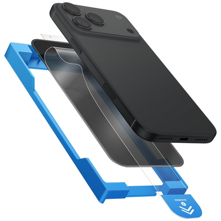 Szkło hartowane UNIQ Optix Exofit        Privacy do iPhone 17 Pro Max prywatyzujące z aplikatorem