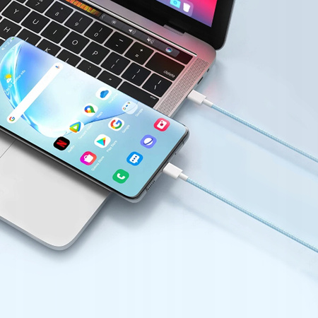 CO2 ŁADOWARKA KABEL USB-C SZYBKIE ŁADOWANIE USB TYP C DO IPHONE 15 1M ZIELONY
