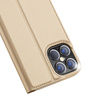 DUX DUCIS Skin Pro kabura etui pokrowiec z klapką iPhone 12 Pro Max złoty