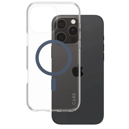 Etui CARE by PanzerGlass Flagship Case z MagSafe na iPhone 16 Pro Max - niebieskie