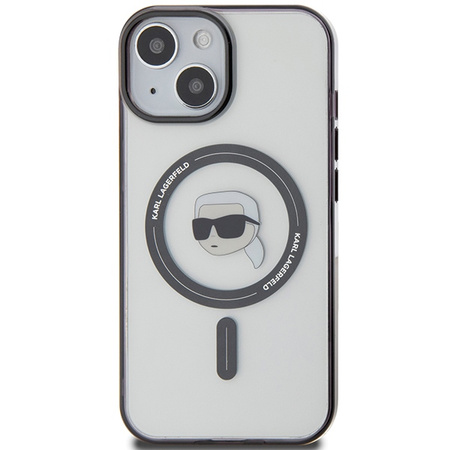 KARL LAGERFELD ETUI TRANSPARENTNE DO IPHONE 15 PLUS 6.7 KARL'S HEAD