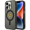 Etui Ferrari FEHMP14XURKK na iPhone 14 Pro Max 6.7" - czarne Translucent Magsafe