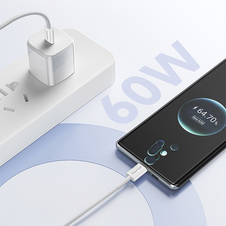 AWEI KABEL USB-C USB-C 60W DO IPHONE 15 14 13 12 DO ŁADOWANIA I STEROWANIA