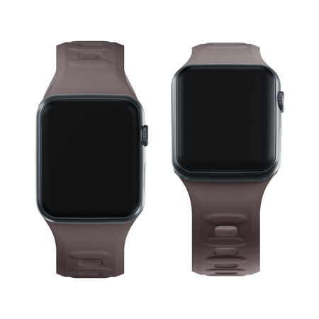 38/40/41/42 mm Taupe (small) - 3mk Silicone Watch Strap for Apple