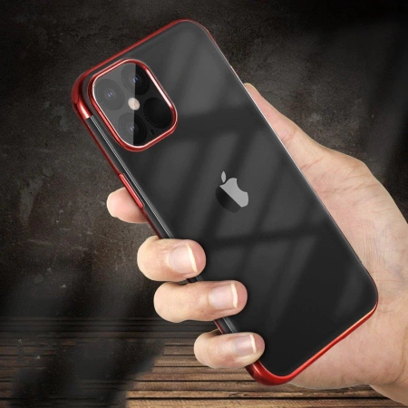 HURTEL ETUI POKROWIEC DO XIAOMI MI 11 ŻELOWE Z METALICZNĄ RAMKĄ OCHRONA