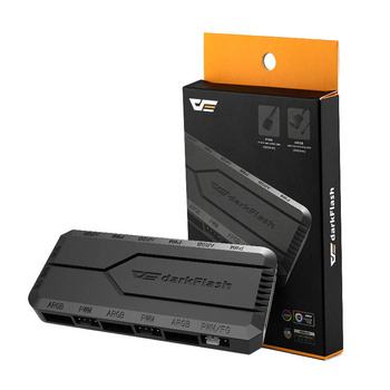 DARKFLASH STEROWNIK PWM RGB DO KOMPUTERA MODUŁ RC2 Z ZARZĄDZANIEM