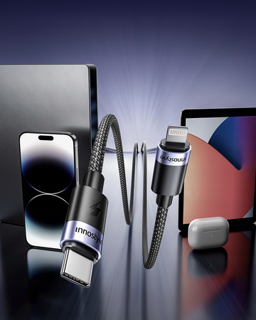 INNOSTYLE ŁADOWARKA KABEL USB-C LIGHTNING SZYBKIE ŁADOWANIE DO IPHONE 14 1M