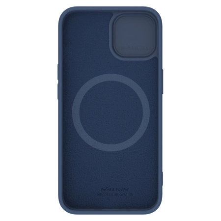 Silikonowe etui Nillkin CamShield Silky Silicone Case do iPhone 15 Plus z osłoną na aparat - ciemnoniebieskie