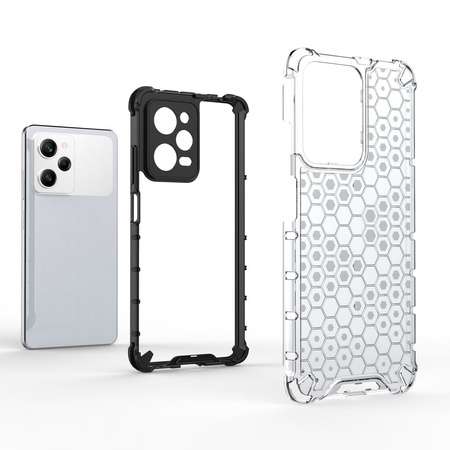 Honeycomb etui do Xiaomi Redmi Note 12 Pro / Poco X5 Pro 5G pancerny hybrydowy pokrowiec czarne