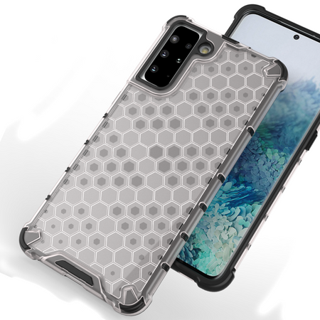 Honeycomb etui pancerny pokrowiec z żelową ramką Samsung Galaxy S21+ 5G (S21 Plus 5G) przezroczysty