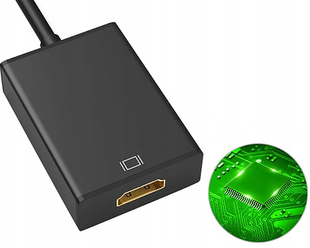 Adapter przejściówka Co2 do laptopa, USB-C - HDMI 4K, do Windows, do Mac OS, do Linux, szary