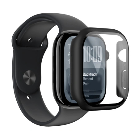 Szkło ochronne AMAZINGTHING Radix z etui na Apple Watch Series 11 42 mm - czarne