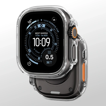 Etui ochronne AMAZINGTHING Minimal na Apple Watch UItra 3 49 mm - przezroczyste