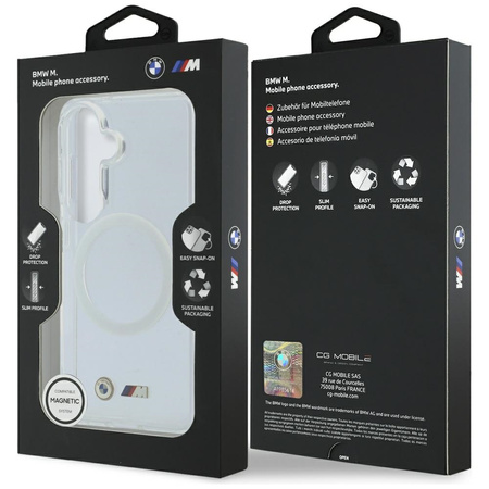 Etui BMW IML Shockproof Metal Logo       MagSafe do Samsung Galaxy S26 przezroczysty