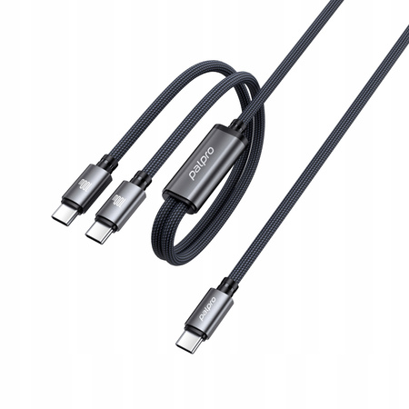 PALPRO KABEL USB-C - 2X USB-C SZYBKIE ŁADOWANIE DO SAMSUNG APPLE 100W 1M