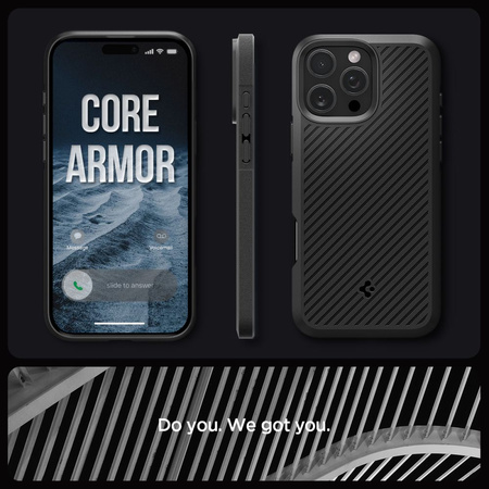 SPIGEN CORE ARMOR DO IPHONE 16 PRO MAX ETUI OCHRONA Z MATOWYM WYKOŃCZENIEM