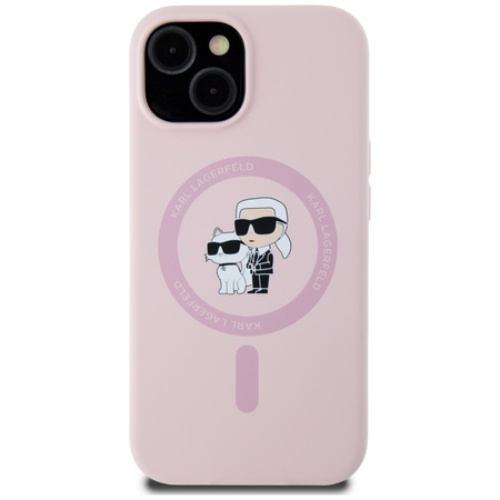 KARL LAGERFELD ETUI SILICONE KARL&CHOUPETTE DO IPHONE 15 DO MAGSAFE