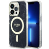 Etui Guess GUHMP14LPCUMAK na iPhone 14 Pro - czarne Marble MagSafe