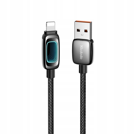 MCDODO KABEL USB-A LIGHTNING SZYBKIE ŁADOWANIE DO IPHONE PD 3A CZARNY 1M