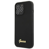 Guess GUHMP13LLSLMGBK iPhone 13 Pro / 13 6,1" black/czarny hardcase Silicone Script Gold Logo MagSafe