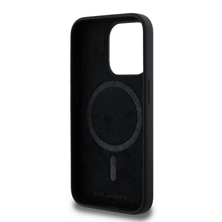 KARL LAGERFELD POKROWIEC HARDCASE SILIKONOWY DO IPHONE 15 PRO Z DO MAGSAFE