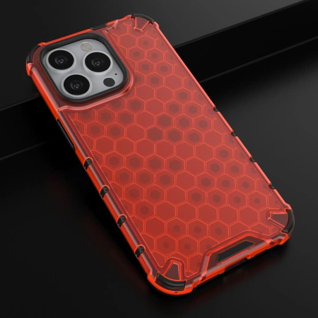 HURTEL HONEYCOMB PANCERNE ETUI DO IPHONE 13 PRO Z ŻELOWĄ RAMKĄ NA TELEFON