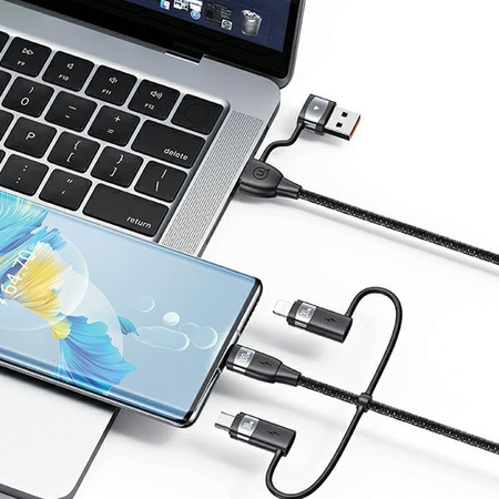 USAMS ZESTAW KABLI 6W1 U85 2XUSB-C MICRO USB DO LIGHTNING DO TELEFONÓW 100W