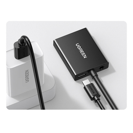 Ugreen kabel przewód adapter VGA (męski) - HDMI (żeński) 0.15m czarny (CM513)