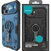 Nillkin CamShield Armor Pro Case etui iPhone 14 Plus pancerny pokrowiec z osłoną na aparat ring podstawka niebieskie