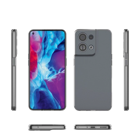 Ultra Clear 0.5mm etui Oppo Reno 8 cienki pokrowiec przezroczyste